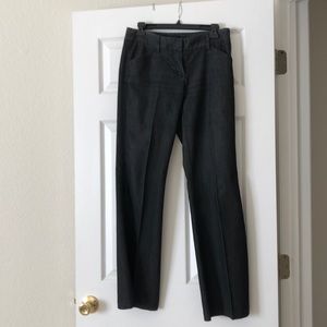 Express Editor black denim slacks.